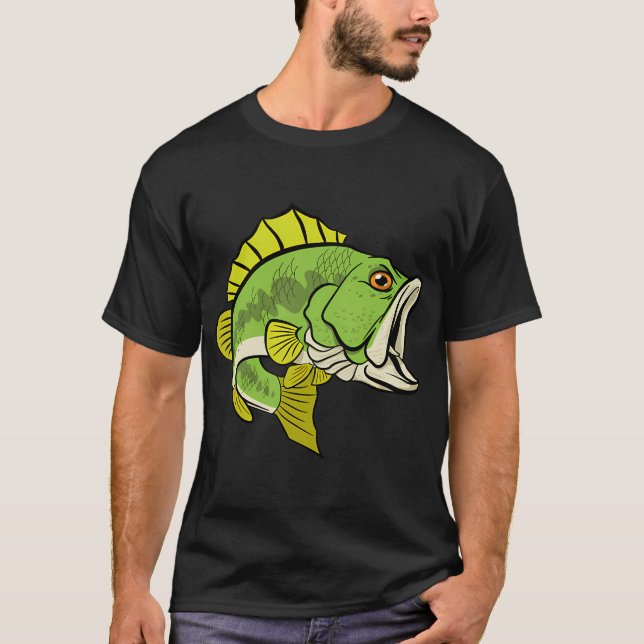 Largemouth Bass Strike T-Shirt (Front)