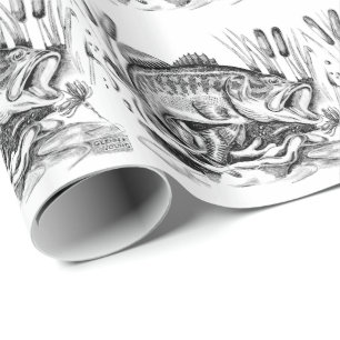 Largemouth bass wrapping paper