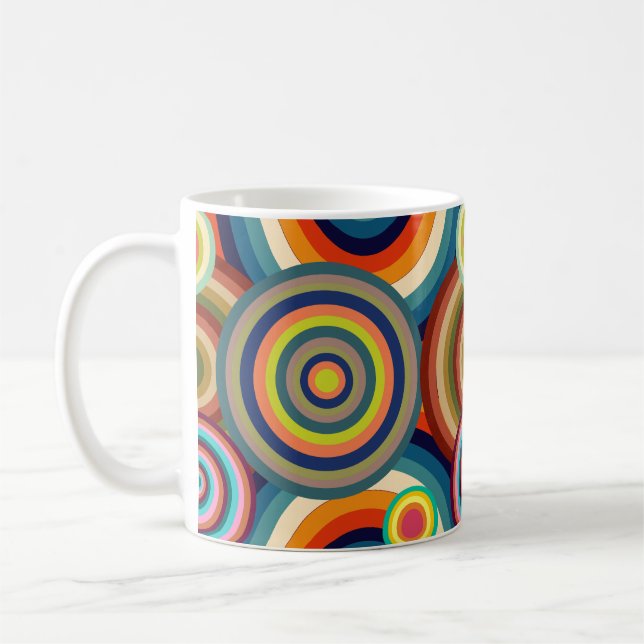 Larger Colourful Bullseyes  Coffee Mug (Left)