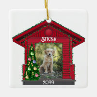 Larger Puppy Rectangular Upload Photo Dog House Ce
