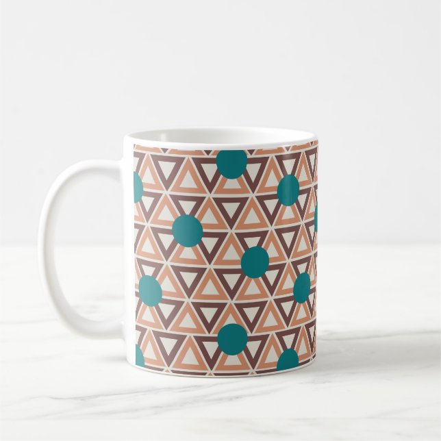 Larger Triangle Quilt  Coffee Mug (Left)