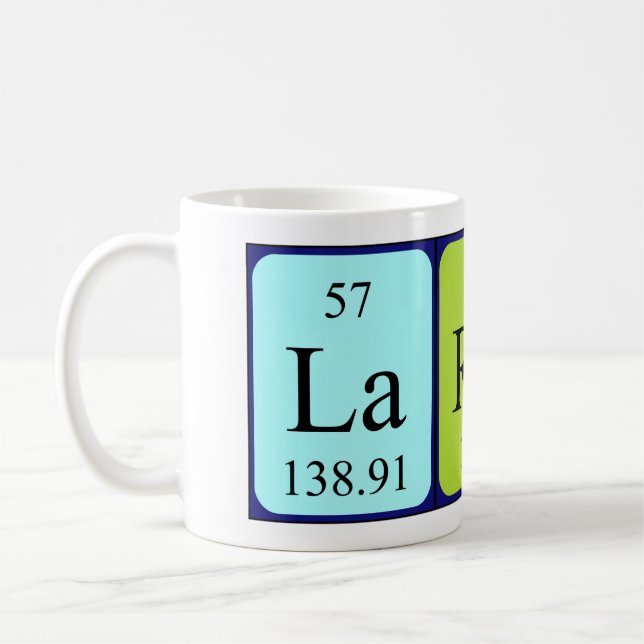 Largo periodic table name mug (Left)