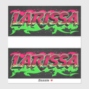 Larissa First Name Graffiti Sticker