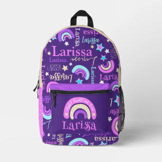 Larissa graphic rainbow name definition printed backpack