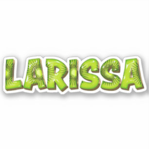 Larissa Name Kiwi Design Sticker