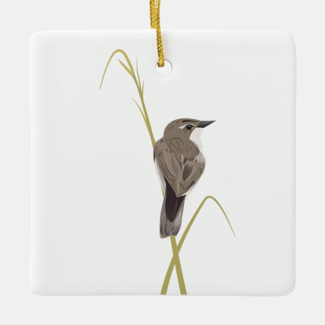 Lark Sparrow Ceramic Ornament (Front)