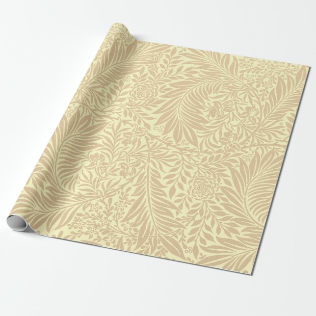 Larkspur by William Morris Wrapping Paper (Unrolled)