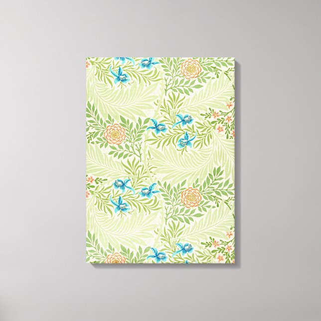 Larkspur Pattern (by William Morris) Canvas Print (Front)