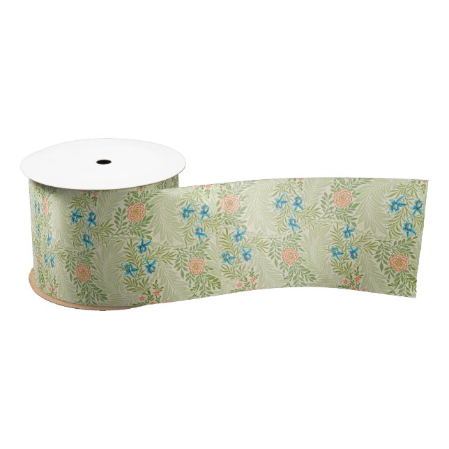 Larkspur Pattern (by William Morris) Satin Ribbon (Spool)