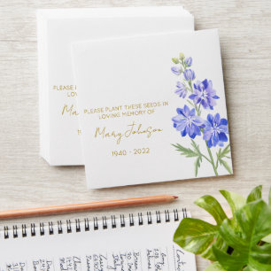 Larkspur Simple Memorial Seed Envelope