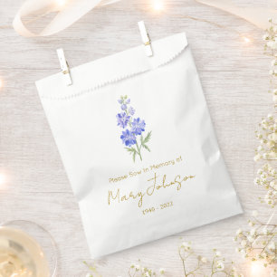 Larkspur Simple Seed packet Funeral Favour Bags
