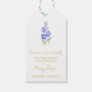 Larkspur Simple Seed Packet Funeral Gift Tags