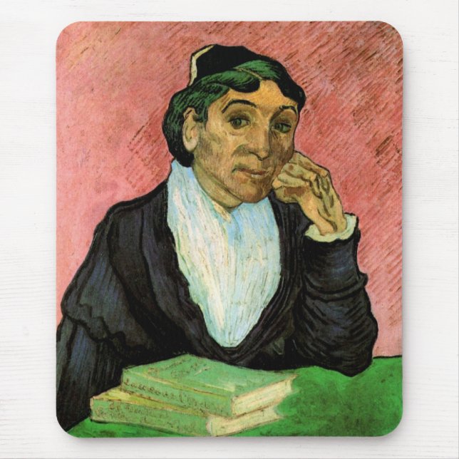 L'Arlesienne (Madame Ginoux) by Vincent van Gogh Mouse Pad (Front)