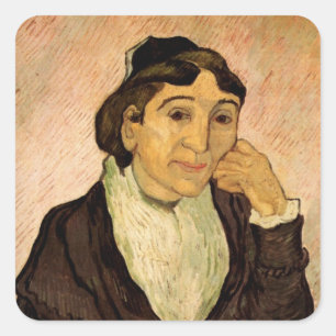 L'Arlesienne (Madame Ginoux) by Vincent van Gogh Square Sticker