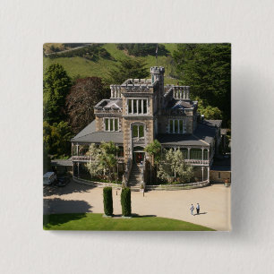 Larnach Castle, Dunedin, New Zealand - aerial 15 Cm Square Badge