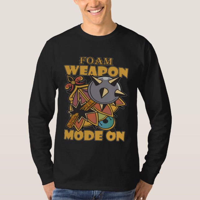 Larping Events  Foam Weapon Mode On T-Shirt (Front)