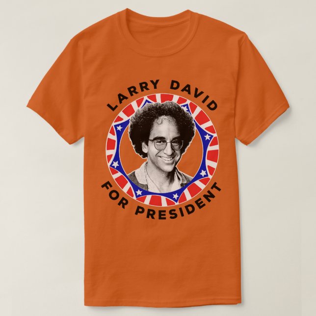 Larry David For Original Retro Design T-Shirt (Design Front)