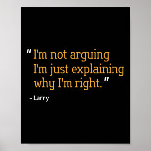Larry Gift Quote Funny Birthday Personalised Name  Poster