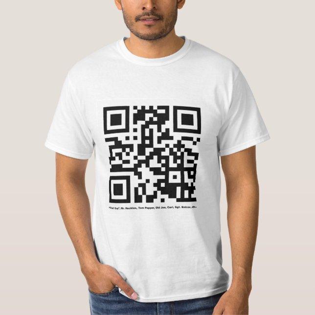 Larry Hankin That Guy QR Code T-Shirt (Front)