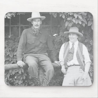 Larry Larom and a women posing. Mouse Pad