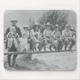 Larry Larom with six children. Mouse Pad