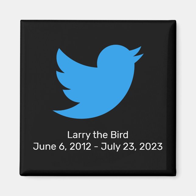 Larry the Bird Twitter retirement Magnet (Front)