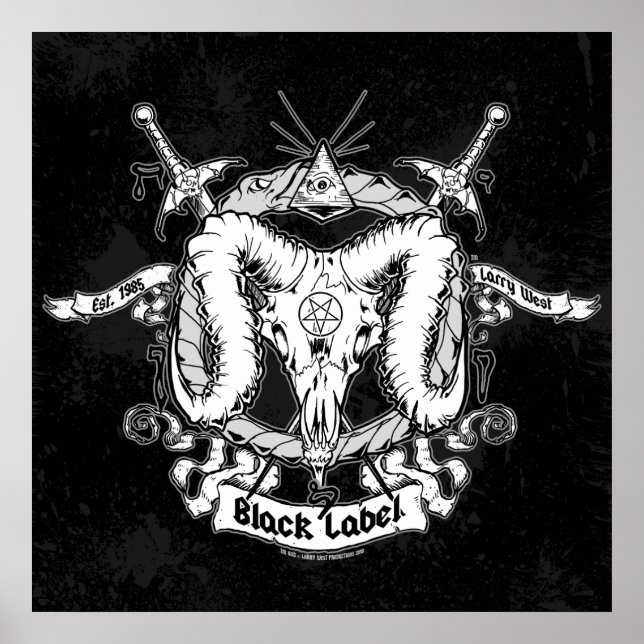 Larry West's Black Label Poster (Front)