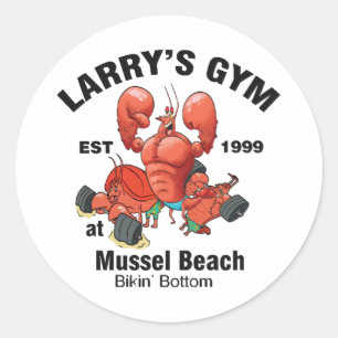 Larry's Gym At Mussel Beach Classic Round Sticker