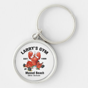 Larry's Gym At Mussel Beach Key Ring