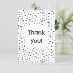 Lars Confetti Watercolor Dots Thank You Card