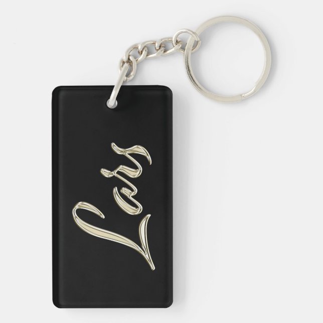 Lars name whitegold key trailer ring (Back)