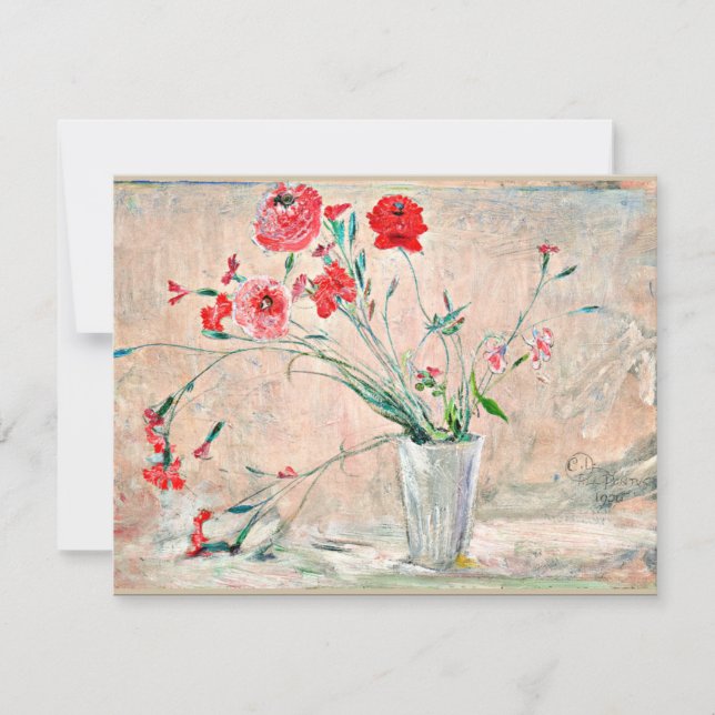 Larsson - Carnations and Poppies Card (Front)