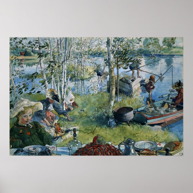 Larsson - Crayfishing (From A Home) Poster (Front)