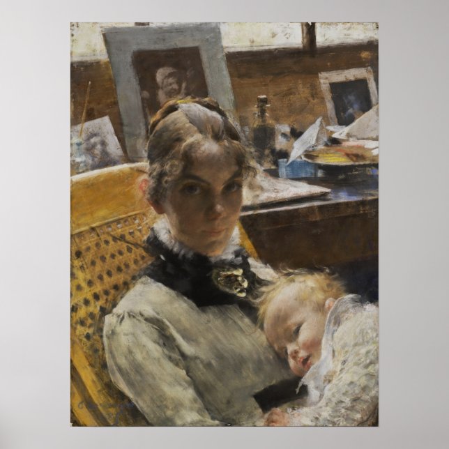 Larsson - The Artist's Wife And Their Daughter Poster (Front)