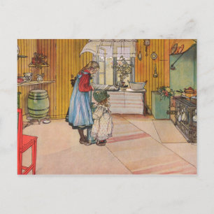 Larsson: The Kitchen, Art Postcard