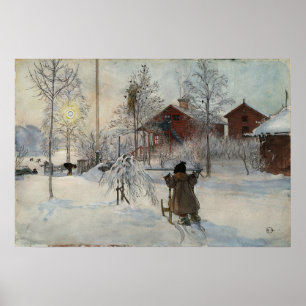 Larsson - The Yard And Washhouse (From A Home) Poster