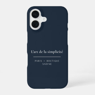 L'art de la Simplicité Navy iPhone Case