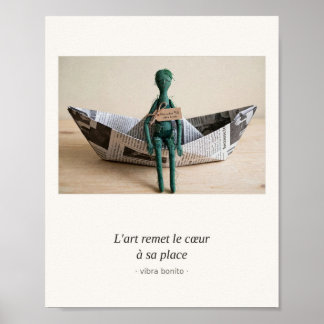 L'art remet le cœur à sa place — Série Papier Poster