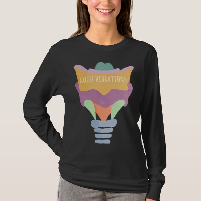 Larynx Pun Good Vibrations T-Shirt (Front)