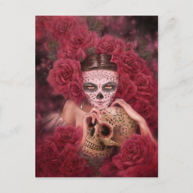 Las Calaveras Dark Fantasy Postcard (Front)