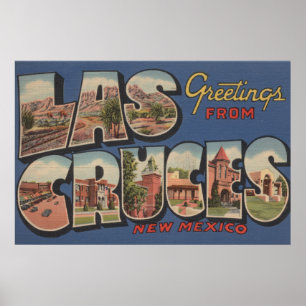 Las Cruces, New Mexico - Large Letter Scenes Poster
