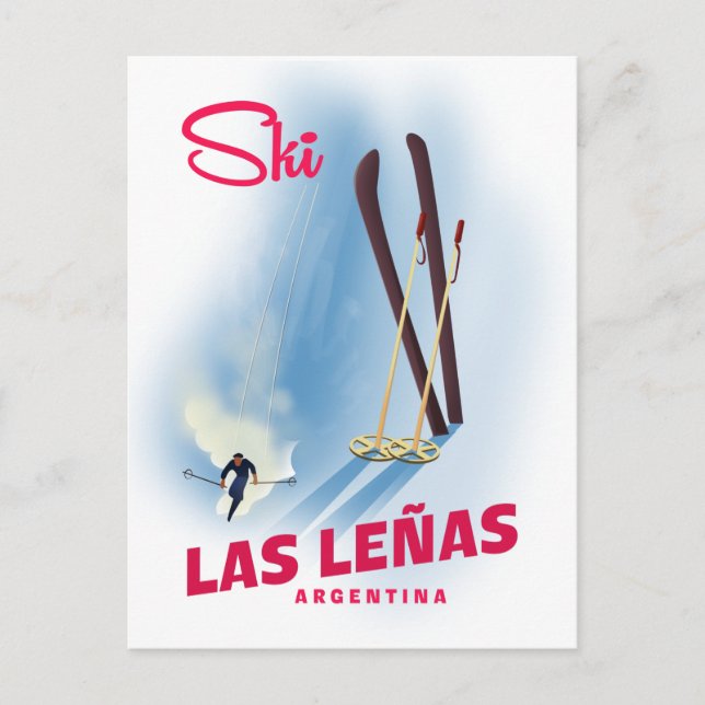 las leñas Argentina ski Postcard (Front)