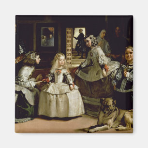 Las Meninas detail of the lower half depicting Magnet