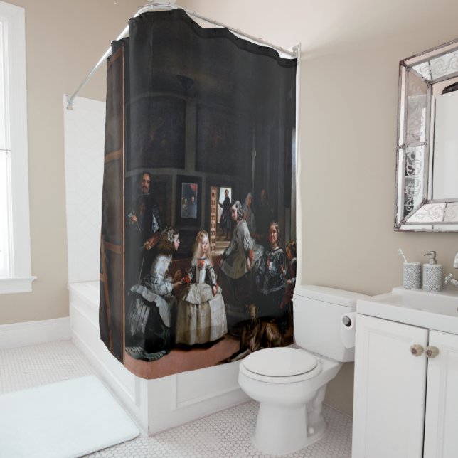 Las Meninas, The Maids of Honour, Diego Velazquez Shower Curtain (In Situ)