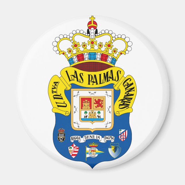 Las Palmas emblem Round Magnet (Front)