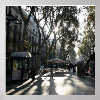 Las Ramblas, Barcelona Poster