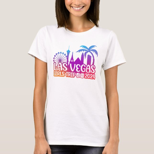Las Vegas 2024 with dice and cityscape T-Shirt (Front)