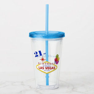 Las Vegas 21st Birthday Acrylic Tumbler