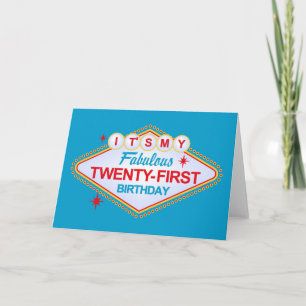 Las Vegas 21st Birthday Card