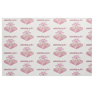 Las Vegas 21st Birthday Girl Fabric